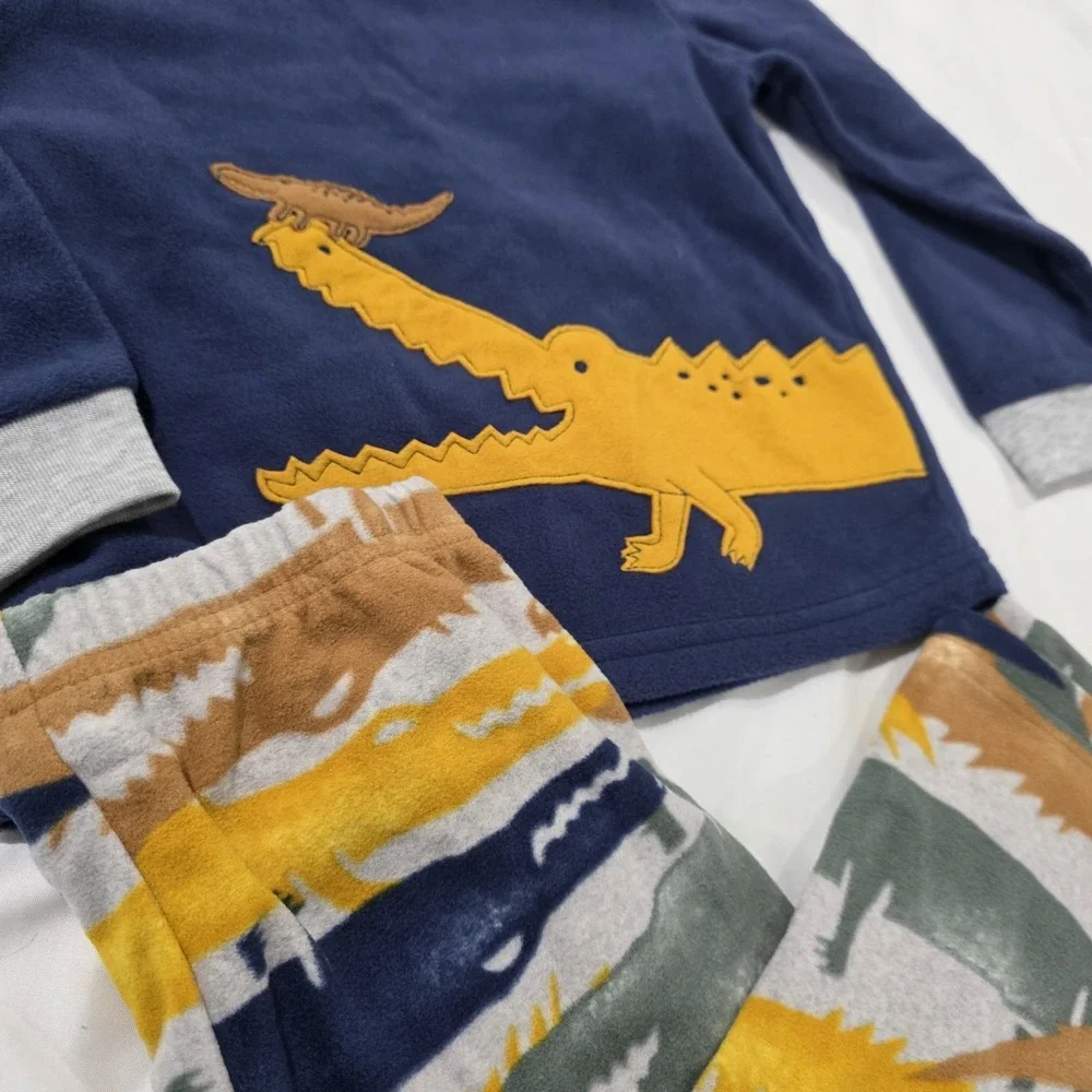 Carters Boys Fleece Pajama Set Size 4T Dinosaurs‎ Cozy Comfy Pjs Pajamas